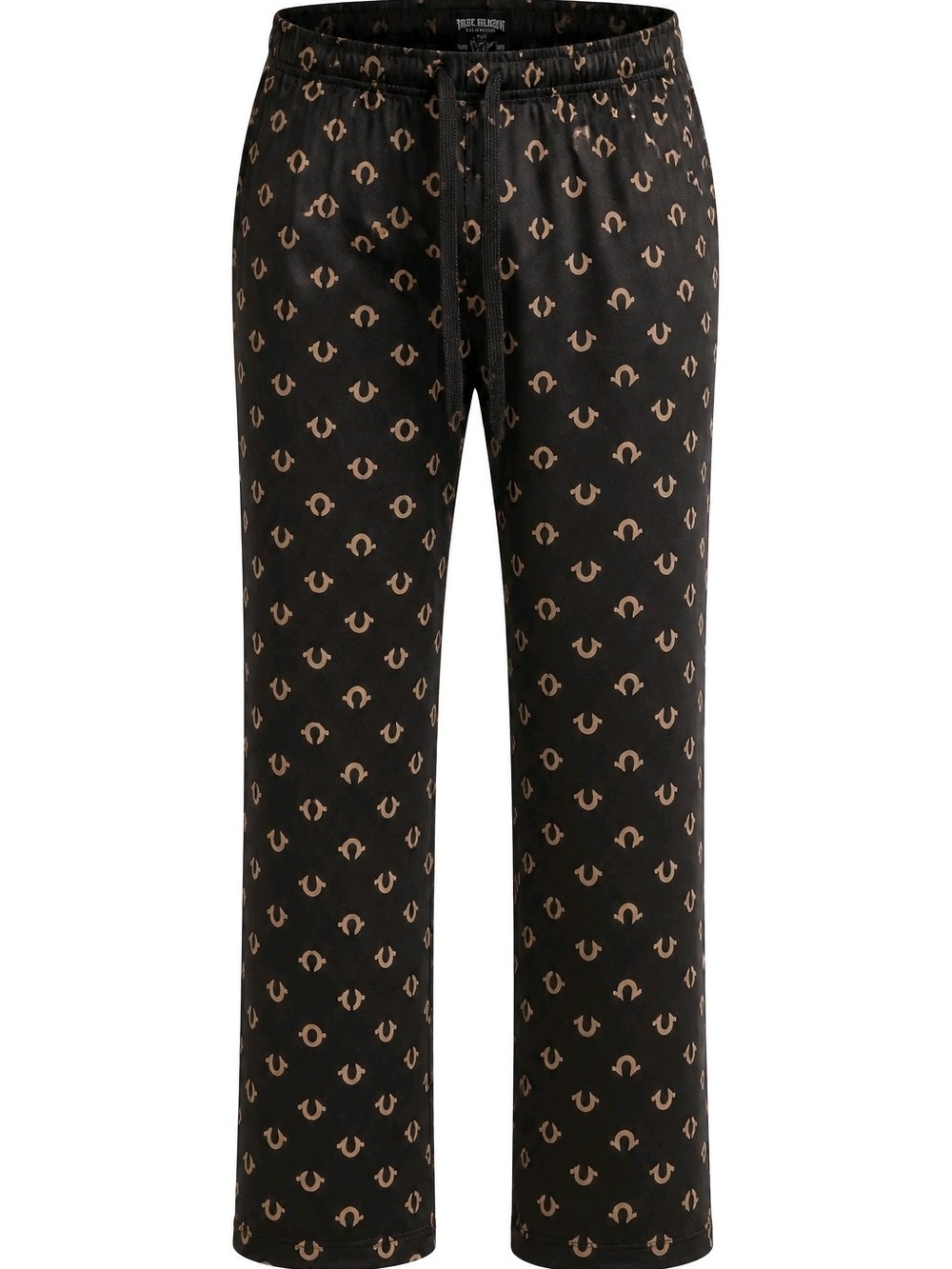 True Religion Men's Black Logo Print Lounge Pants